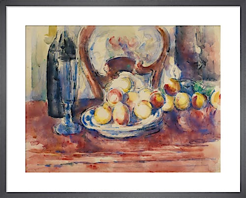 Apples, Bottle and Chairback, 1904-1906 by Paul Cézanne