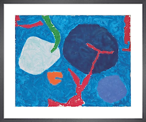Four Blues with Pink : July 1983 by Patrick Heron