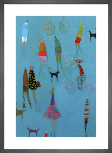 Her Red Shoes - Emma Brownjohn - Framed art Print