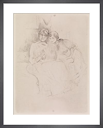 Berthe Morisot Drawing, with Her Daughter, 1889 by Berthe Morisot