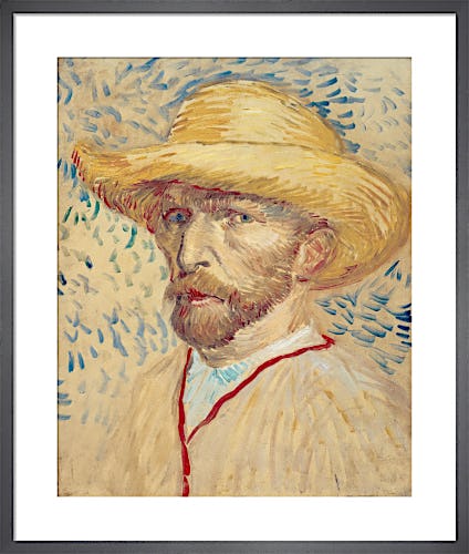 Self Portrait with Straw Hat and Artist's Smock, 1887 by Vincent Van Gogh