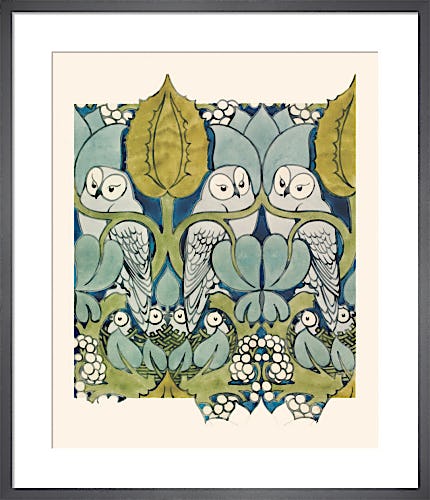 The Owl wallpaper and textile design, 1897 by C F A Voysey