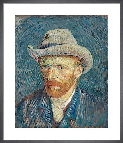 Self Portrait with Grey Felt Hat by Vincent Van Gogh