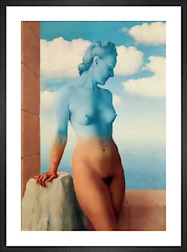 La Magie Noire (with border) by Rene Magritte