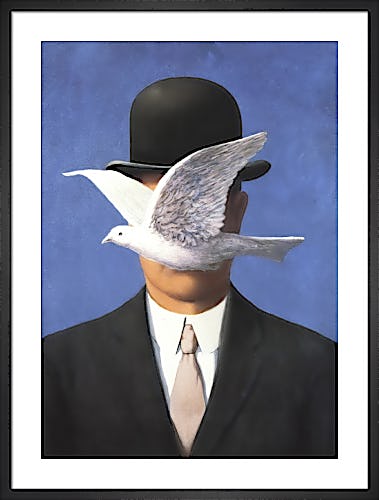L'homme au chapeau melon (no border) by Rene Magritte