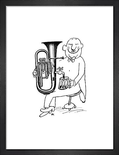 Tuba with Tap and Beer Mug by Gerard Hoffnung