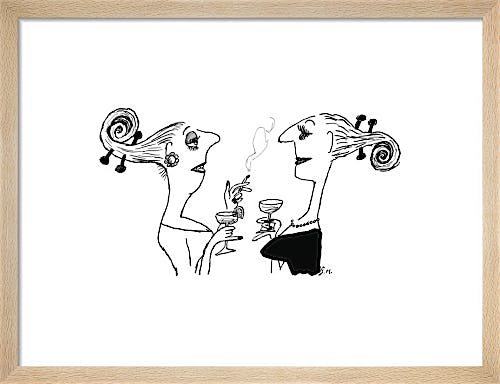 Two Ladies with Hair Scrolls by Gerard Hoffnung