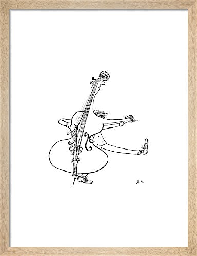 Man Dancing with Double Bass by Gerard Hoffnung