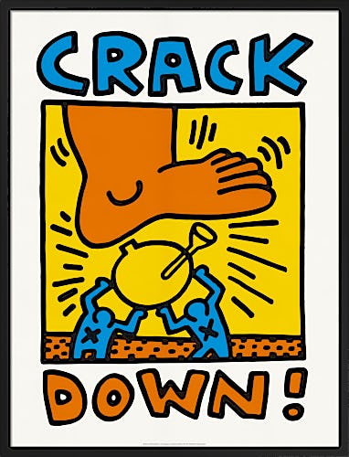 Crack Down! 1986 by Keith Haring