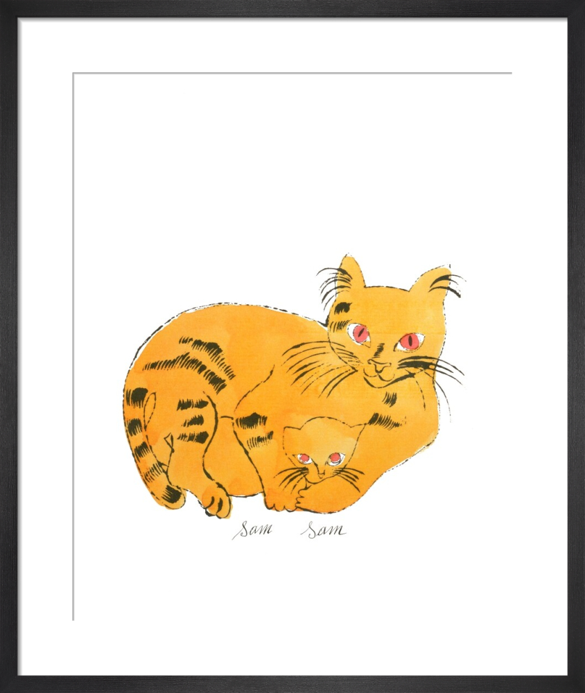 Cat from 25 Cats Name[d] Sam and One Blue Pussy, 1954 (yellow cat with kitten)