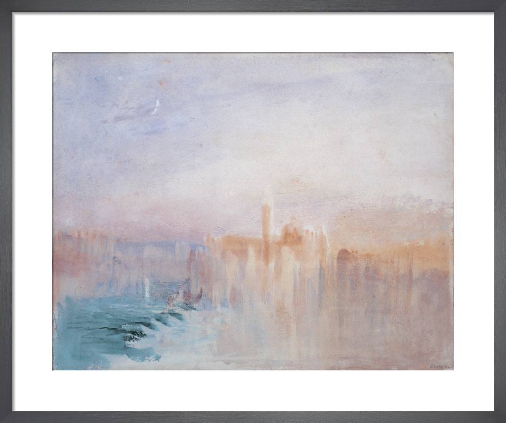 Venice: San Giorgio Maggiore at Sunset, from the Riva Degli Schaivoni, 1840