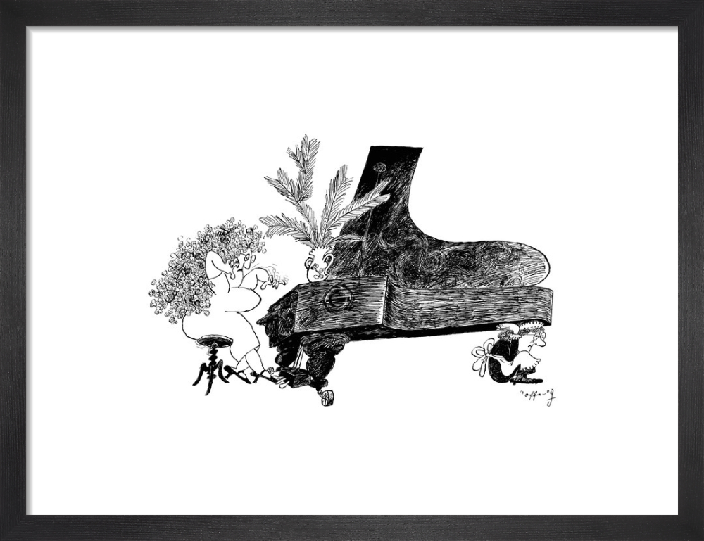 Lady Pianist with Maid supporting Piano