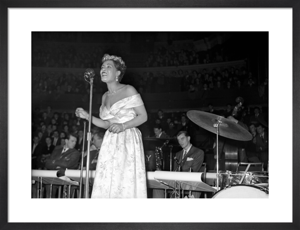 Billie Holiday performing at the Royal Albert Hall, London, 1954