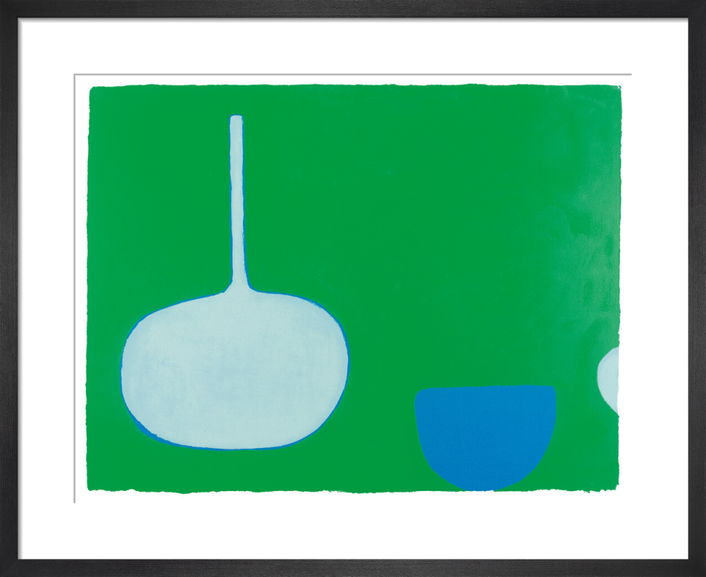 Bottle and Bowl, Blues on Green, 1970