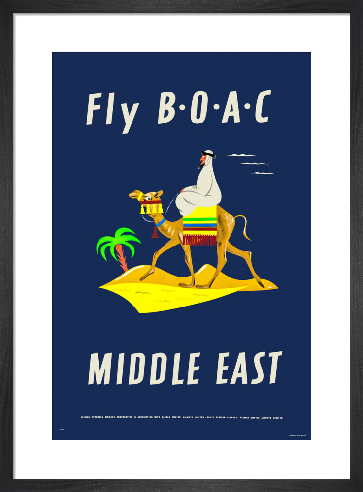 Middle East, Fly B.O.A.C., 1950s. [Camel]