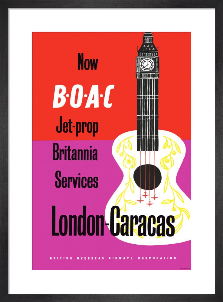 London - Caracas, B.O.A.C., 1957. [Jet-prop Britannia Services]