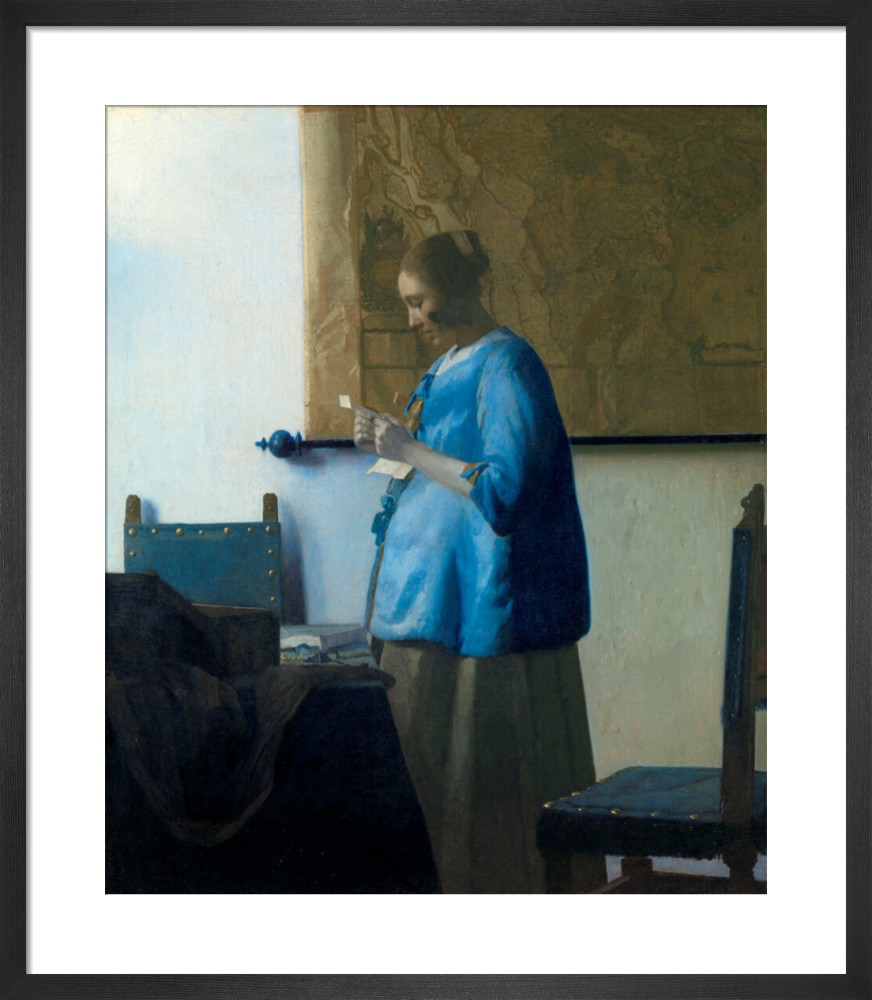 Woman in Blue Reading a Letter, c. 1663