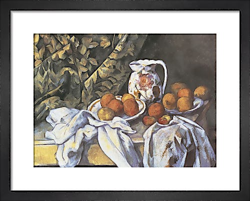 Still Life with Curtain and Fruit by Paul Cézanne