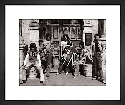 Rolling Stones outside The Alamo in Texas, 1975 by Mirrorpix