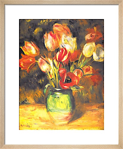 Tulips In A Vase by Pierre Auguste Renoir