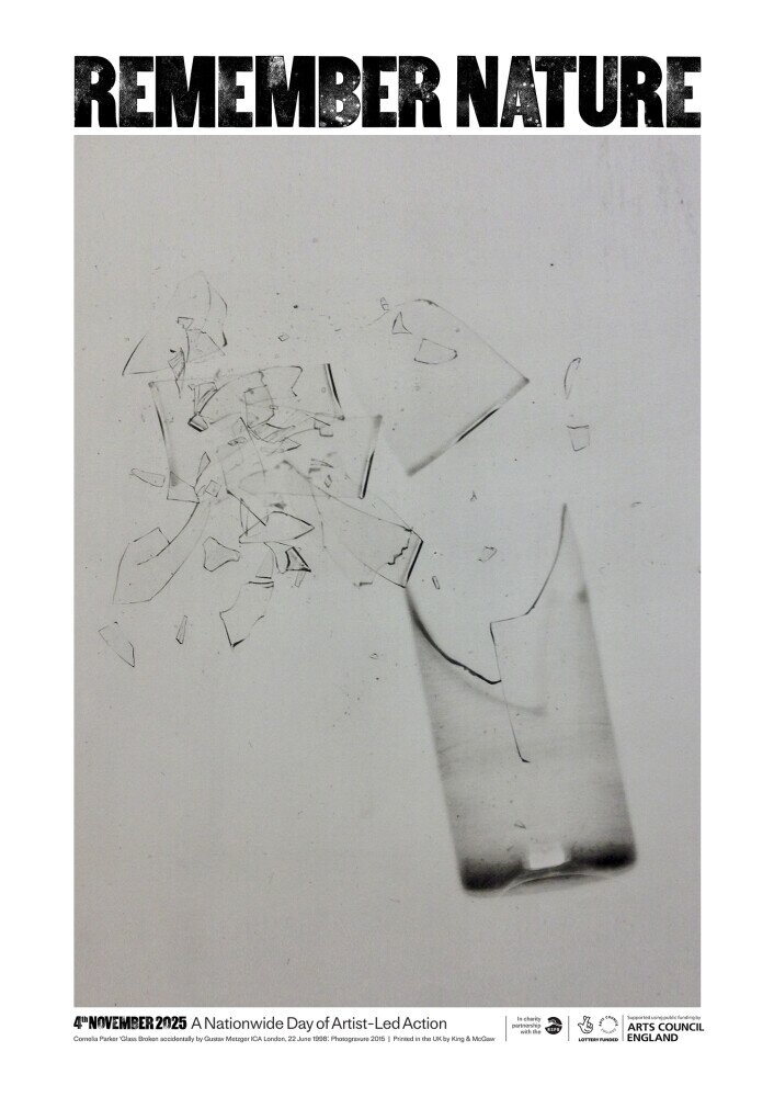 Glass Broken accidentally by Gustav Metzger, ICA London, 22 June 1998